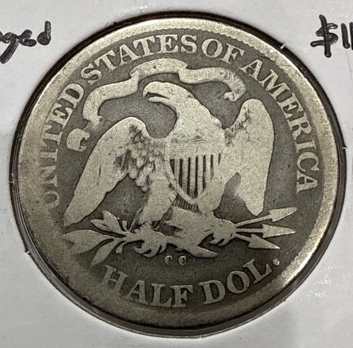 1875-CC Seated Liberty Half Dollar 50C Silver U.S. Coin - VG Detail