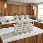 9 PCS Kitchen oil dispensers Spice Jars And Food Conainers Set, Clear Glass W...