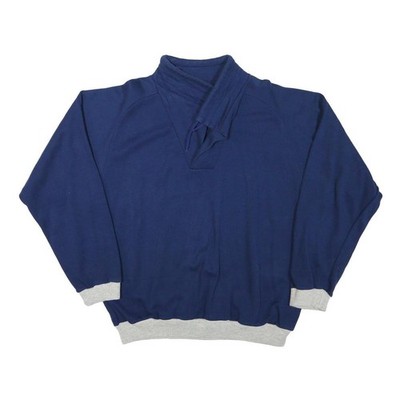 BIEDERMANN Herren dunkelblau Sweatshirt Kragen M Baumwollmischung Pullover Freizeit