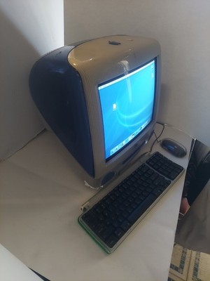 Apple iMac G3 Bondi Blue M4984 With Keyboard And Mouse All Tested And Working
