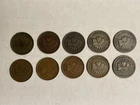 Indian Head Pennies Lot Of Ten In Nice Condition.