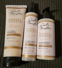 Carol's Daughter Goddess Strength Lot - Shampoo, Leave-In Milk, Leave-In Cream
