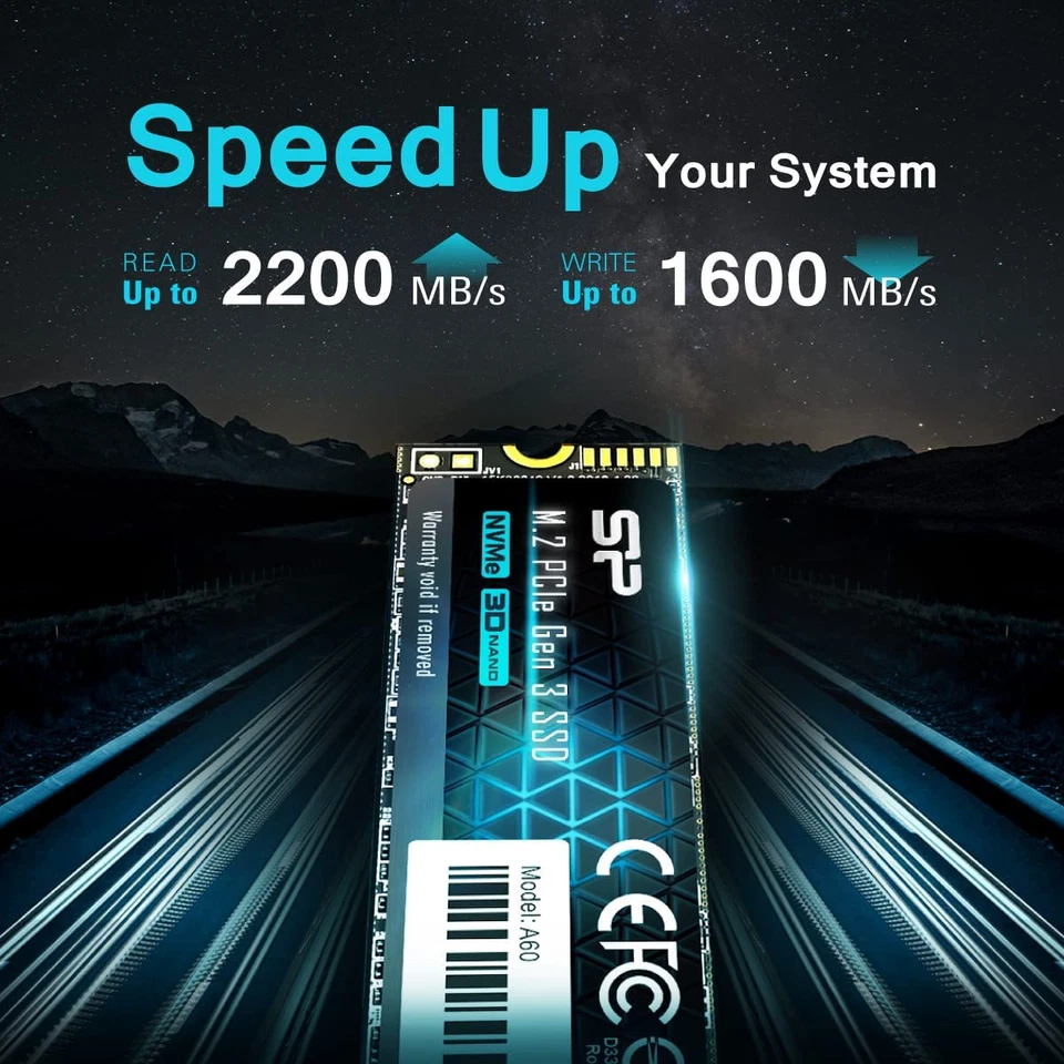 Silicon Power 1TB - Nvme M.2 Pcie Gen3X4 2280 SSD (SP001TBP34A60M28) - Image 2 of 4