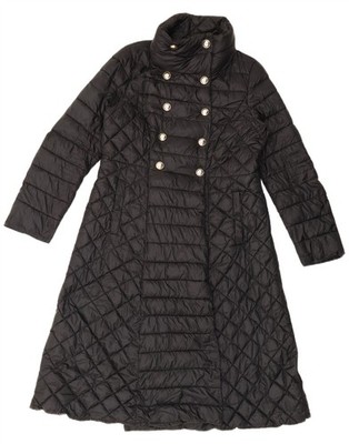 Intrend Womens Double Breasted Padded Coat UK 16 Large Black Polyester DR10