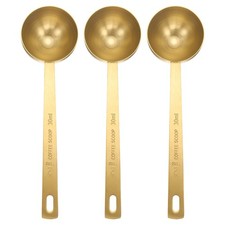 3pcs Single Measuring Spoon 2tbsp (6tsp, 30ml) Stainless Steel Spoon, Gold