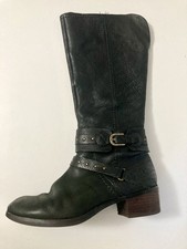 Black Leather Ugg Esplanade Long Boots Used Good Condition 7.5 Uk