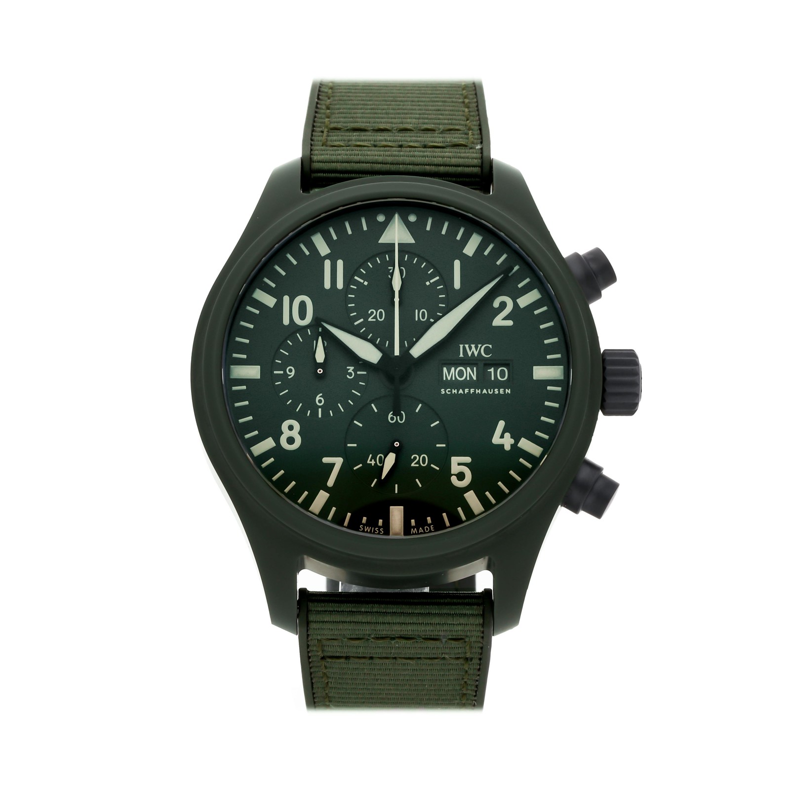 IWC Pilot's Watch Chronograph TOP GUN Woodland Ceramic 44mm Strap IW3891-06