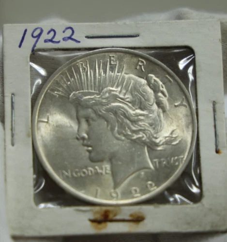 1922 US Peace Silver Dollar $1 Unc...