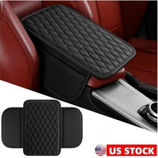 Car Center Console Cover Pu Leather Armrest Protector Cushion With Storage Bags