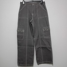 Womens Gray Pants Straight Fit