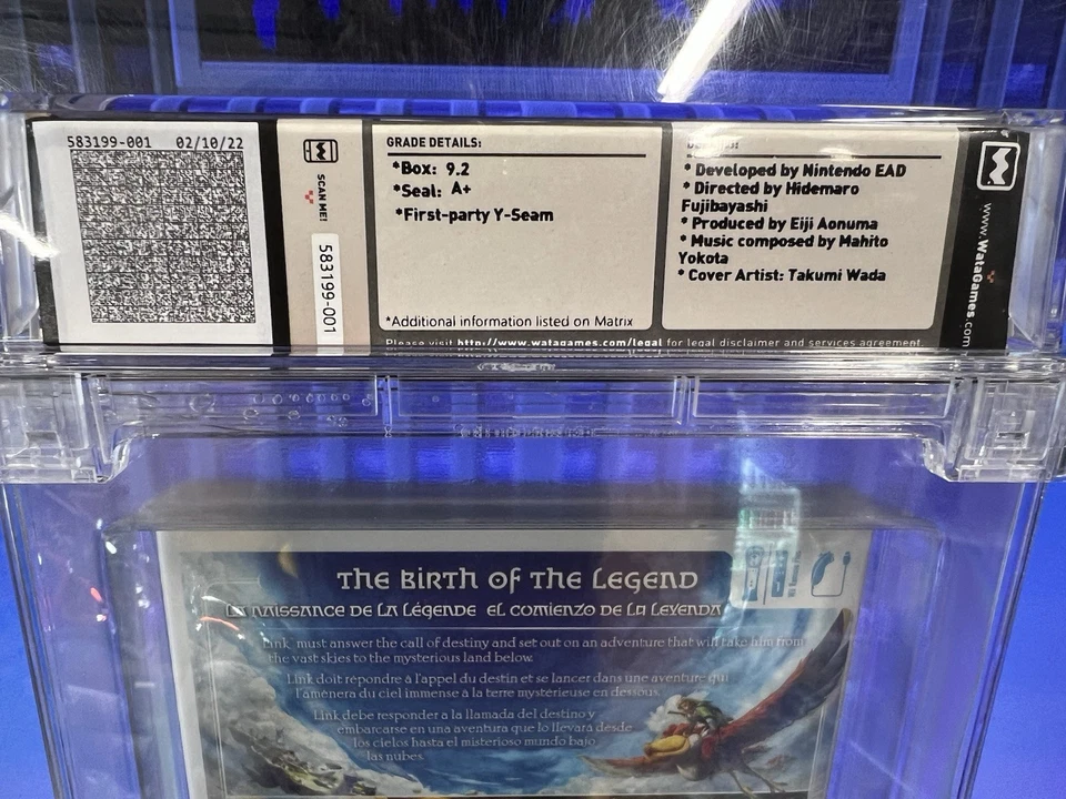 2011 Nintendo Wii The Legend of Zelda Skyward Sword WATA 9.2 A+ Sealed **READ** - Image 4 of 4