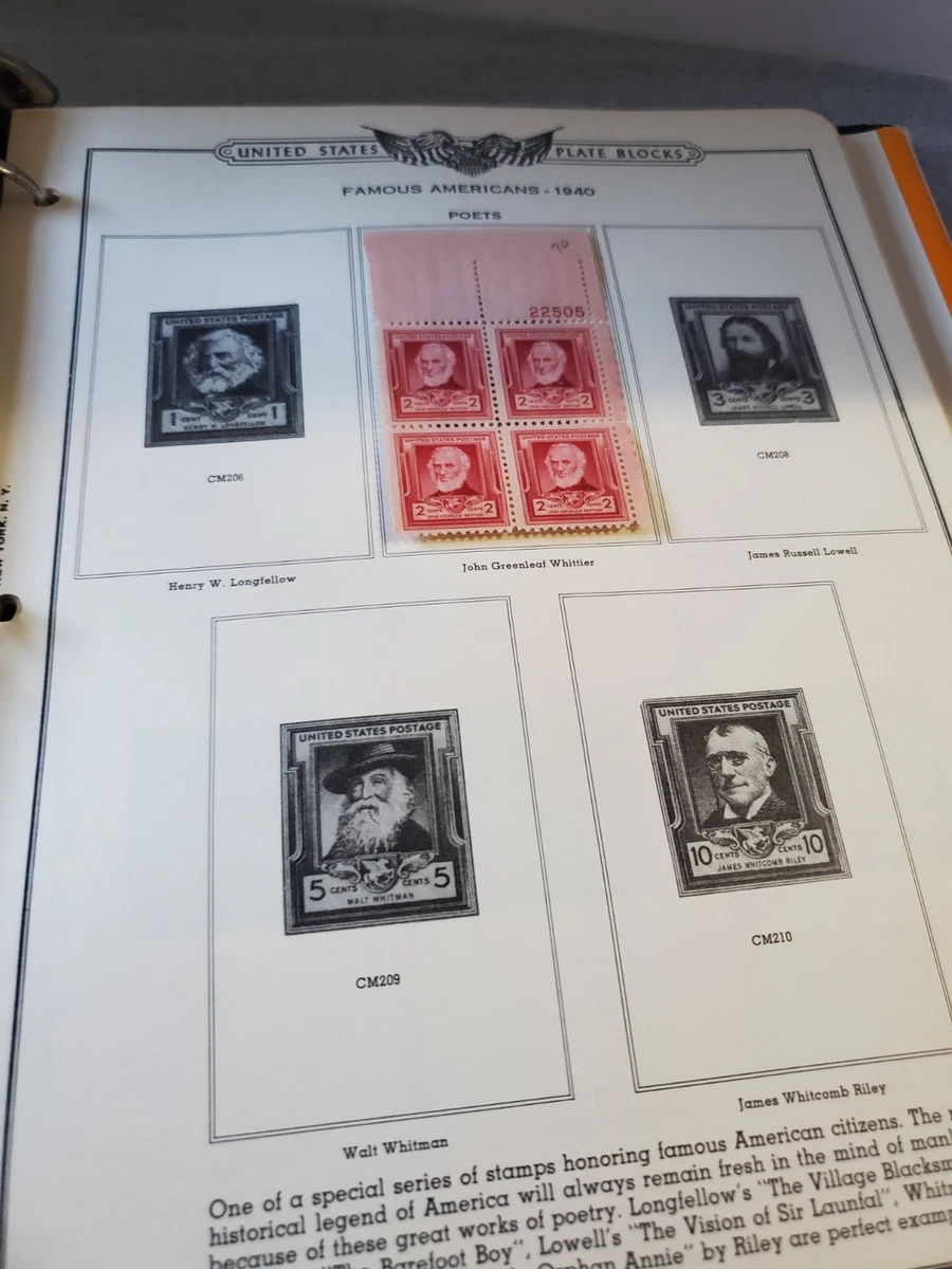 American Plate Block Album Volume II 1938-1950 with Stamps Inside