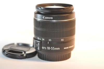 Canon EF-S 18-55mm f/3.5-5.6 IS lens CLEAN for EOS Rebel T8 T7 T6 T5 80D 90D 70D