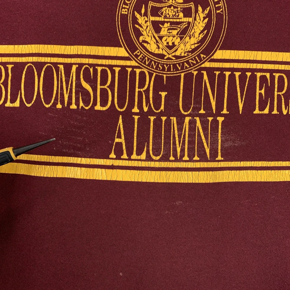 Sudadera De Colección JanSport Para Hombres XL Granate Bloomsburg University Alumni Hecha en EE. UU. Foto 4 de 4