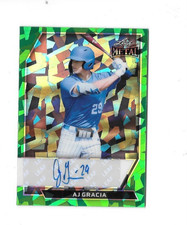 2026 Leaf Metal Draft AJ Gracia RC GREEN CRACKED ICE AUTO 1/1