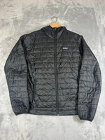 Patagonia Nano Puff Full Zip Up Insulated Jacket Mens Size Medium Black Solid