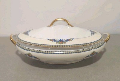 VTG 1920s Noritake Sorrrento Oval Covered Serving Tureen- Good Condition 