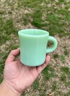 Jadeite Fire King C Handle Coffee Mug Thick Heavy