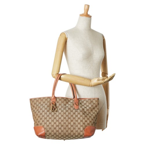 GUCCI GG canvas Heart bit Tote Bag Shoulder Bag 269956 Women 【Used】 - Picture 8 of 8