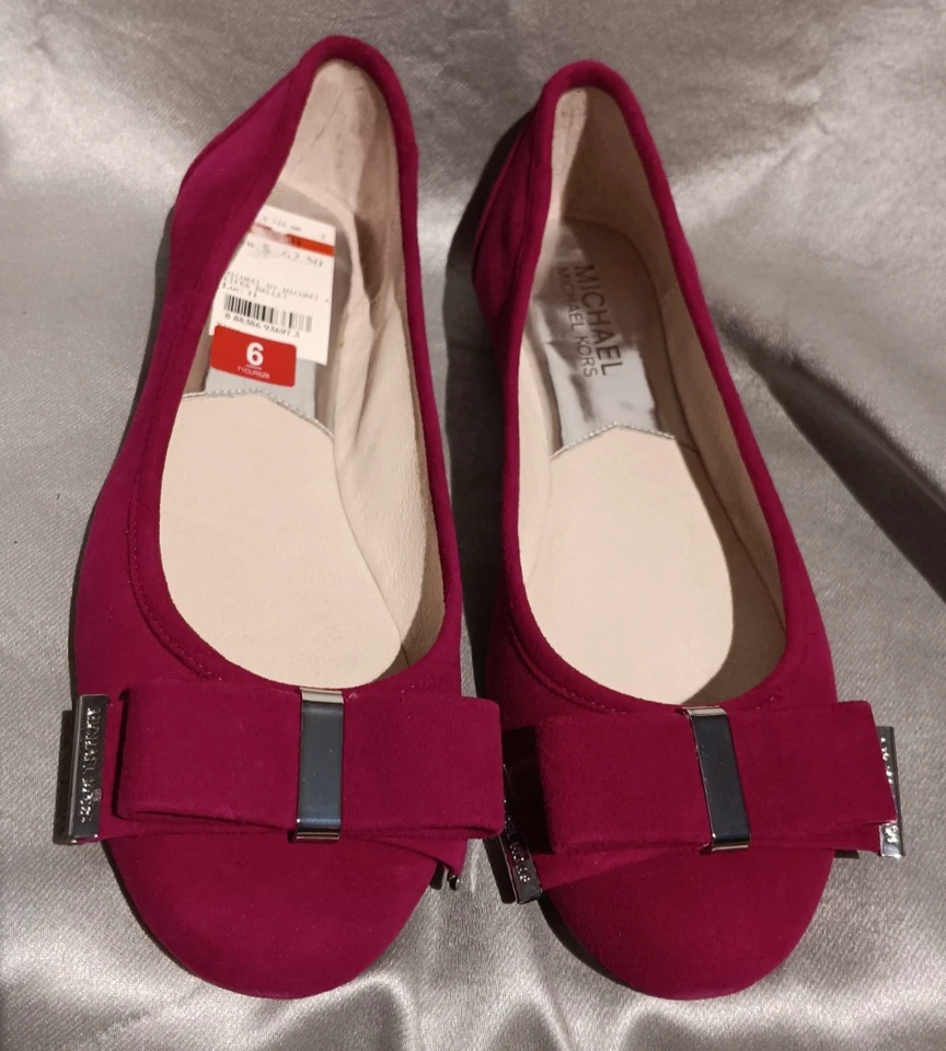 Michael Kors Kiera Gamuza Ballet Pisos Rosa Profundo Talla 6 M Nuevo En Caja Precio de venta sugerido por el fabricante 125,00 USD Foto 4 de 4