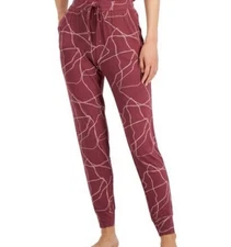 Alfani Plus Size Printed Jogger Pajama Pants  Ginger Tulip XXL NWT