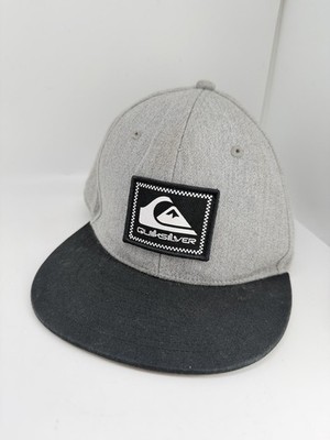 Quiksilver Gray Black Ball Cap Hat Adjustable