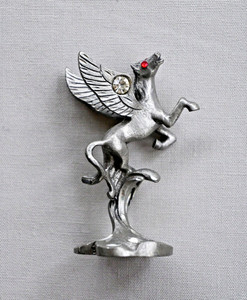 Ray Lamb Pewter Pegasus Figurine Fantasy Horse Unicorn Crystal Vintage 1986