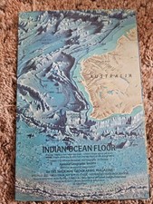 National Geographic Map Indian Ocean Floor 1967