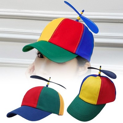 Propeller Helicopter Hat Clown Cap Jester Tweedle Dee Tweedle Dum Windmil OY