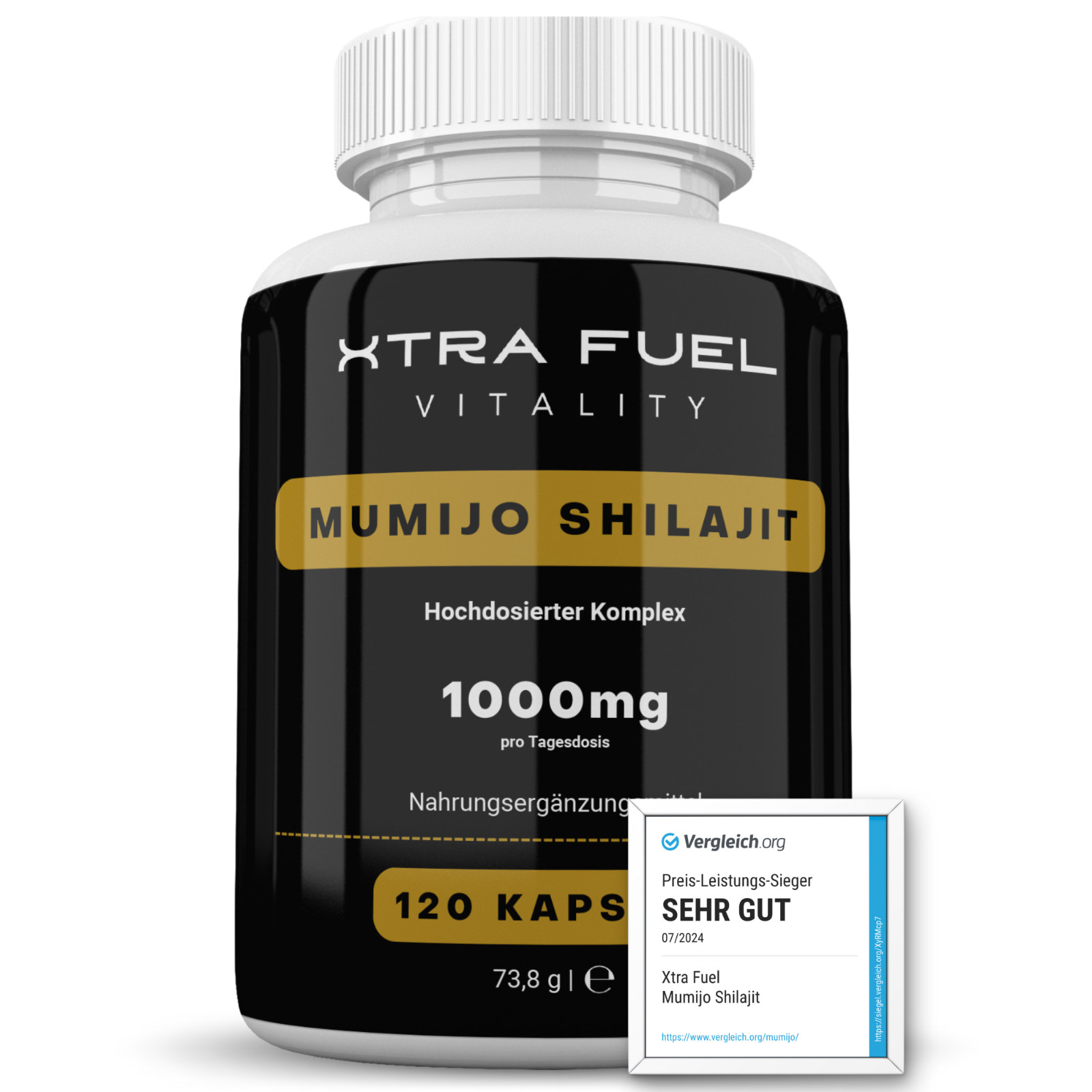 Mumijo Shilajit | 120 cápsulas (alta dosis) | 1000 mg | Ácidos fulvina y húmica