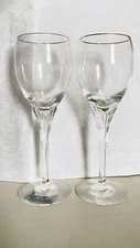 Lenox ERICA 2 Crystal Wine Goblet Glasses New