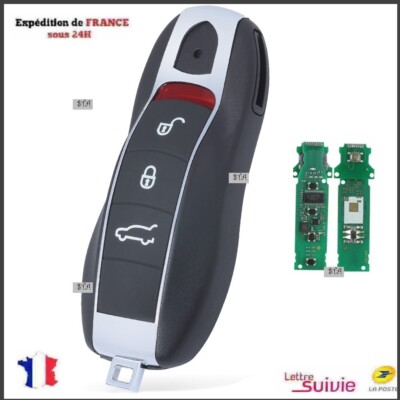 Clé De Télécommande De Remplacement Pour Porsche - Compatible Cayenne, 911, Panamera, Boxster, Cayman, Macan
