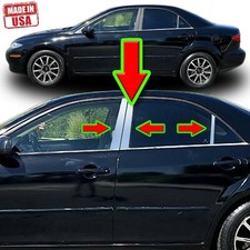 Chrome Pillar Trim For Mazda 6 03-08 6pc Set Door Cover Mirrored Window Post