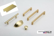 Gold Champagne Contemporary Cabinet Knobs and Pulls(Satin Brass)