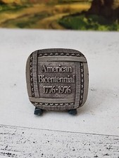 American Bicentennial 1776 To 1976 Belt Buckle Darien Wisconsin
