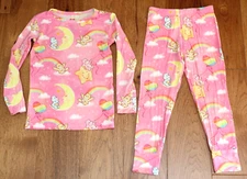 Birdie Bean CARE BEARS PAJAMAS Girls 3 Pink Bamboo PJs Retro Classic Rainbow