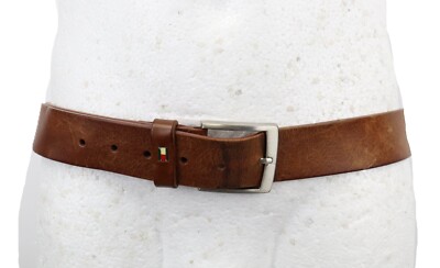 Tommy Hilfiger Gürtel Herren 100 CM /102cm Starr Brown Logo Schnalle Verstellbar