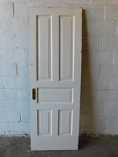 1800's Antique DOOR Five Panel VICTORIAN Style Raised Panel Fir ORNATE