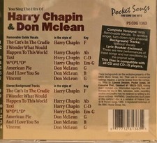 1363 HARRY CHAPIN DON MCLEAN POCKET SONGS KARAOKE CDG LOT MI