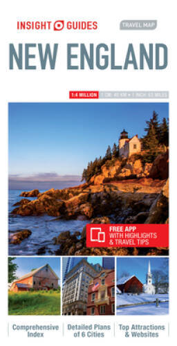 Insight Guides Travel Map New England (Insight Travel Maps) - Map - GOOD