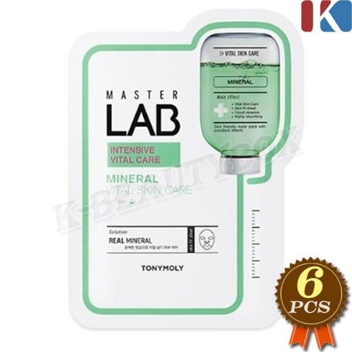 TONYMOLY Master Lab Mask Sheet 19g x 6pcs Mineral Vital Skin Mask
