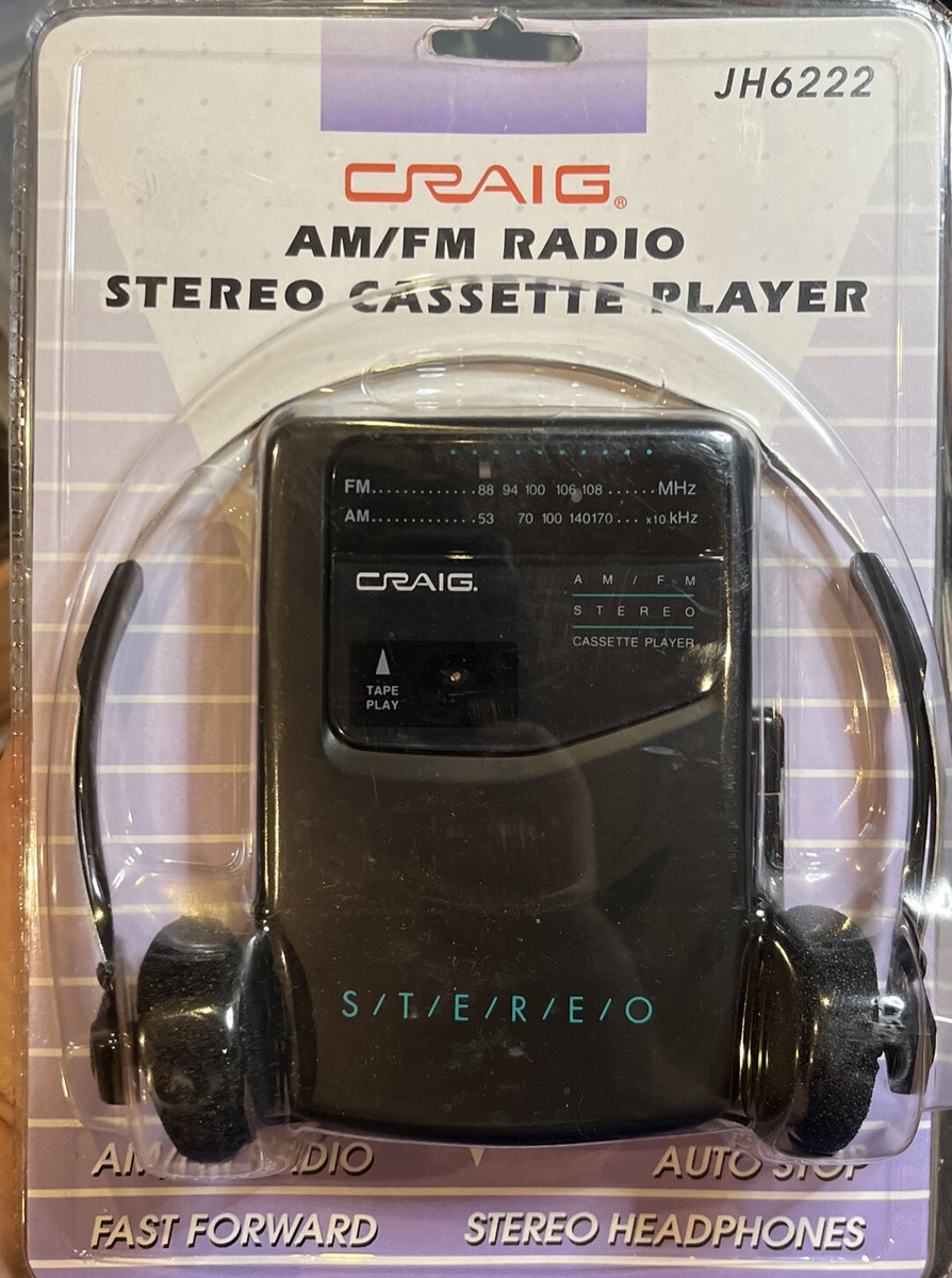 Craig AM/FM RADIO STEREO CASSETTE PLAYER JH6222 NEW Stereo