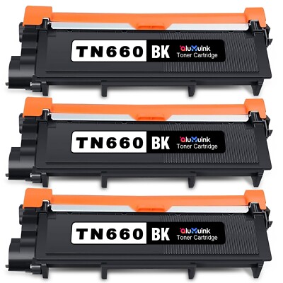 TN660 Black Toner Cartridge (3-Pack) for Brother DCP-L2520DW MFC-L2700DW L2707DW