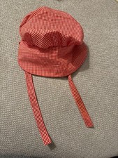 American Girl Kirsten's Retired Red Gingham Print Meet Bonnet Hat