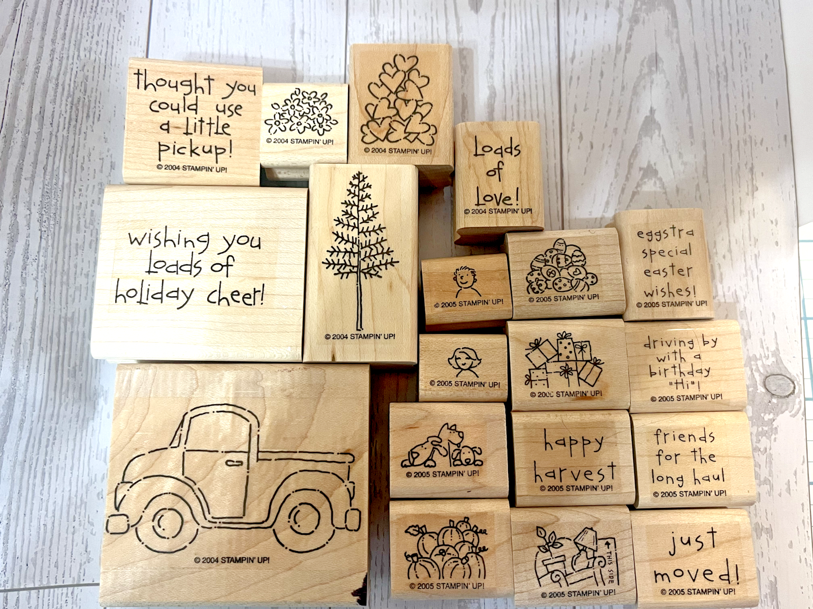 Stampin Up Loads of Love Stamp Set with Truck and 19 Accessories 2004-2005