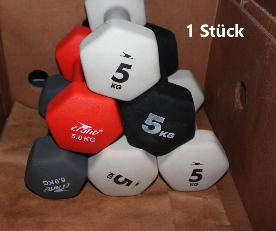 QMBASIC ODER ANDERE SPORTMARKE 5 kg KURZHANTEL Vinyl soft Fitness Gymnastik Hantel Gewicht weights bunt