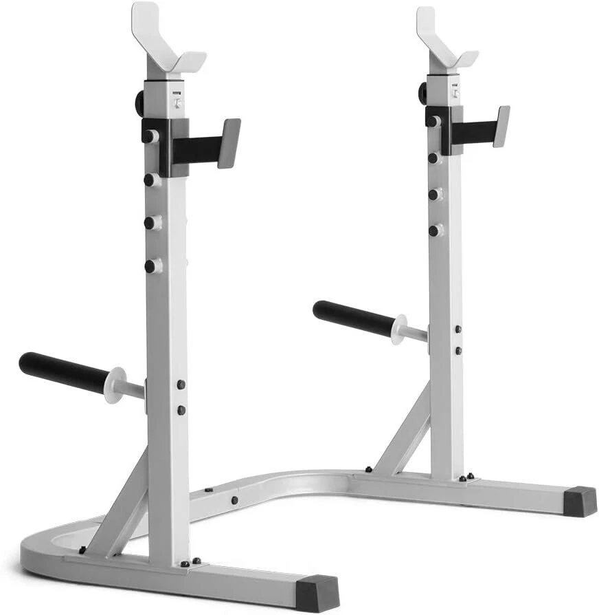 Soporte para pesas Weider Platinum Olympic Sentadilla Spotters y barra para 310 lb Foto 3 de 4