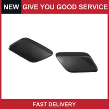 Pack of 2 For Volvo S60 Front Left Right Bumper Headlight Washer Cover Cap Black