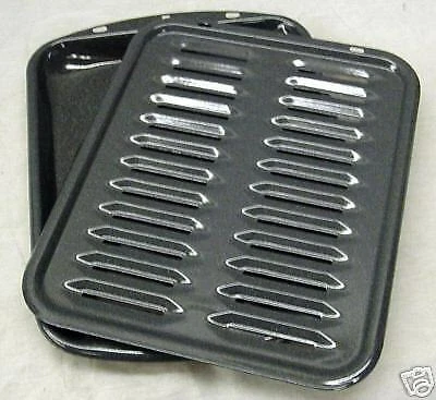 Broiler Broil Pan Rack Porcelain Large for Range Oven Stove for Range Kleen