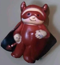 Brooch Pin Fun World Figural Vintage Valentine Red Devil Resin Glitter Halloween